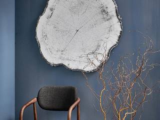 un miroir rond en forme d'arbre pour agrandir l'espace, Loftboutik Loftboutik Murs & Sols industriels Verre