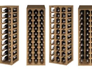 Modular Wine Bottle Racks for 10, 20, 30 and 40 Bottles garrafeiras.pt Wine cellar Wood Wood effect garrafeiras, adega, estantes, armazenamento