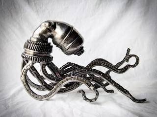 Steampunk metal octopus, saweldart saweldart Mais espaços Ferro/Aço