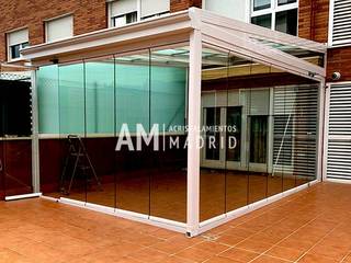 Instalación de cortinas de vidrio en Colmenar Viejo, Acristalamientos Madrid Acristalamientos Madrid Terrace گلاس