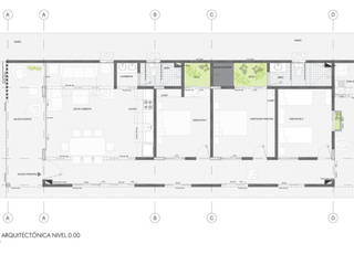 Casa Porche, Dot Arquitectura + diseño S.A.S Dot Arquitectura + diseño S.A.S Casas campestres Ladrillos