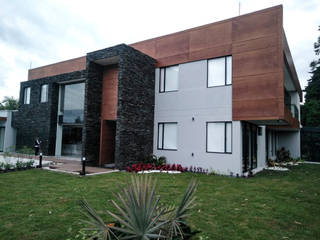 Diseño de fachada casa Gómez Salazar, Dot Arquitectura + diseño S.A.S Dot Arquitectura + diseño S.A.S Country house Wood Wood effect