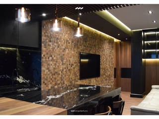 CHROMA Departamento, Well Arquitectura Well Arquitectura Salas de jantar modernas Granito