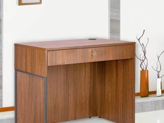 New Leo Mini – Desk / Workstation for Small Spaces by Atmosphere, Atmosphere Atmosphere Escritórios asiáticos Madeira Acabamento em madeira