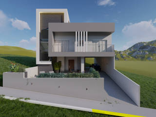 Residência Eng.A, Studio AW Arquitetura Studio AW Arquitetura Casas familiares Concreto