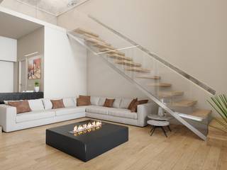 Appartamenti Galliera: Architettura Bolognese, Biondi Architetti Biondi Architetti Modern living room