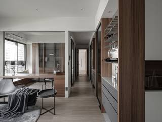 David's home | 從​無到有 將毛胚塑成生活的質地, 有隅空間規劃所 有隅空間規劃所 现代客厅設計點子、靈感 & 圖片 木頭 Wood effect
