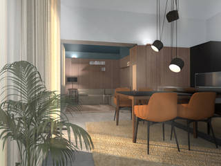 Appartamento a Taormina, beatrice pierallini beatrice pierallini 地中海デザインの キッチン