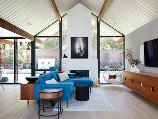 Mountain View Eichler Remodel, Klopf Architecture Klopf Architecture Modern living room