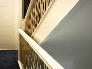 Staircase transformation with new laser cut panels, Staircase Renovation Staircase Renovation درج فلز Amber/Gold