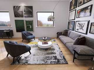 Progetto zona giorno appartamento., L&M design di Marelli Cinzia L&M design di Marelli Cinzia Ruang Makan Modern