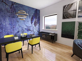 Progetto zona giorno appartamento., L&M design di Marelli Cinzia L&M design di Marelli Cinzia Їдальня