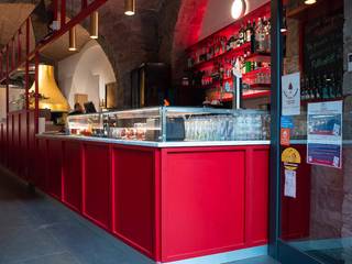 SanGennà pizzeria napoletana, manuarino architettura design comunicazione manuarino architettura design comunicazione Country style bars & clubs Wood Red