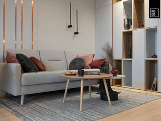 DIALOG Z LUKSUSEM, KODO projekty i realizacje wnętrz KODO projekty i realizacje wnętrz Modern living room