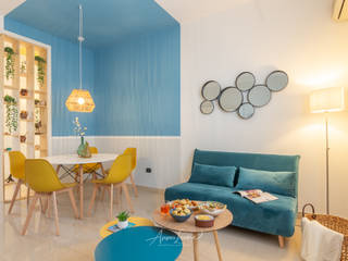 “Atmosfera Salento” da laboratorio ortodontico a casa vacanze, Anna Leone Architetto Home Stager Anna Leone Architetto Home Stager Living room Turquoise