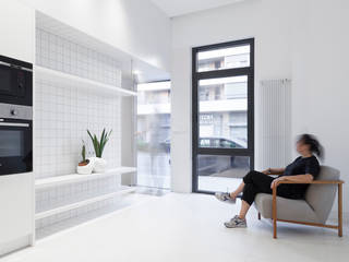 Loft A13, RUE RUE Salones de estilo minimalista Cerámico Blanco