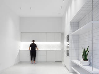 Loft A13, RUE RUE Salones de estilo minimalista Cerámico Blanco