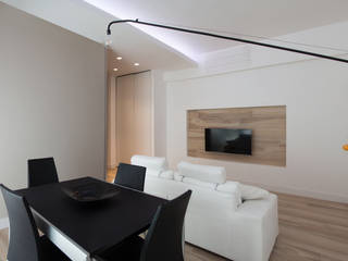 Casa B, Spazio 14 10 Spazio 14 10 Minimalist living room Wood White