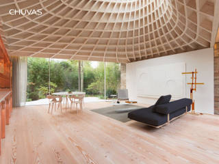 Garden House, CHUVAS arquitectura CHUVAS arquitectura 现代客厅設計點子、靈感 & 圖片 木頭 Wood effect