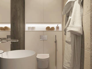 Апартаменты в “ЖК Симфония Нижнего”, Мастерская дизайна Welcome Studio Мастерская дизайна Welcome Studio Minimalist style bathroom