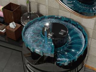 Lavandino bagno a spirale, Alessandro Chessa Alessandro Chessa 모던스타일 욕실