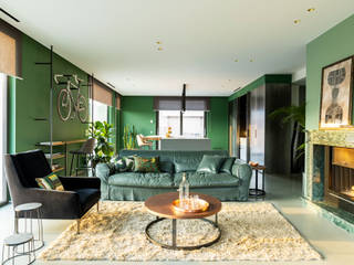 VERVE, Flussocreativo Design Studio Flussocreativo Design Studio Modern Living Room Green