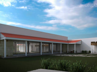 Jardín Las Hadas, ODRACIR ODRACIR Commercial spaces Bricks White