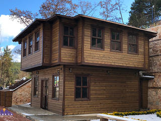 Ahşap Satış Ofisi ve Ahşap Restaurant, BANEVA Ahşap Yapılar BANEVA Ahşap Yapılar Wooden houses Wood Wood effect