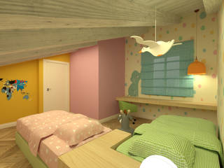 Camerette e sogni, melania de masi architetto melania de masi architetto Modern nursery/kids room Wood White
