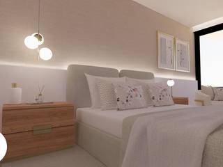 Projeto - Design de Interiores - Suite MP, Areabranca Areabranca BedroomBeds & headboards
