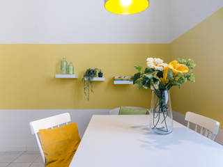 Creazione della cucina dalla camera in più per una nuova gestione degli spazi, Gilardi Interiors on Staging Gilardi Interiors on Staging مطبخ ذو قطع مدمجة بلاط