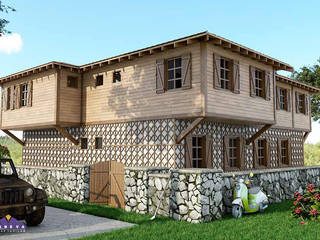 150 m2 Ahşap Ev - Trabzon, BANEVA Ahşap Yapılar BANEVA Ahşap Yapılar Wooden houses Wood Wood effect