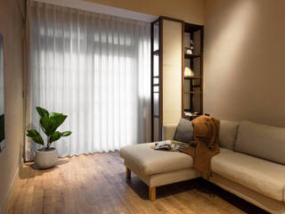 打亮空間輪廓，日系無印風還可以更輕透, MSBT 幔室布緹 MSBT 幔室布緹 Asian style living room Brown