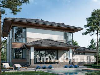 Стильный двухэтажный особняк с гаражом TMV 124B, TMV Architecture company TMV Architecture company
