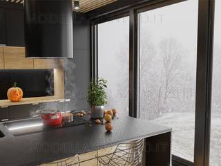 Concept cucina stile moderno con isola, Alessandro Chessa Alessandro Chessa Nhà bếp phong cách hiện đại