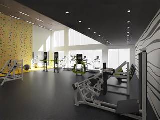 Gen GYM GLENDALE , cem purtul cem purtul Тренажерный зал в стиле минимализм Резина