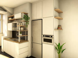Cucina moderna, Falegnamerie Design Falegnamerie Design Cucina attrezzata Legno Effetto legno