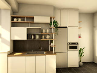 Cucina moderna, Falegnamerie Design Falegnamerie Design Cucina attrezzata Legno Bianco