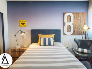 Projeto - Design de Interiores - Quarto de Rapaz CM, Areabranca Areabranca Yatak OdasıYataklar & Yatak Başları