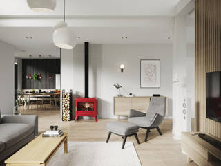Dom 195m2, Double Look Design Double Look Design Living room