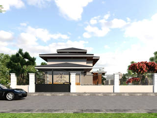 Biệt thự tại Bảo Lộc, Lâm Đồng, Công ty TNHH Thiết kế và Ứng dụng QBEST Công ty TNHH Thiết kế và Ứng dụng QBEST Tropical style houses