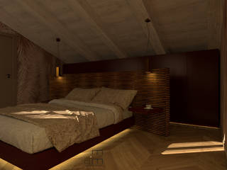 Come un'alcova, melania de masi architetto melania de masi architetto Modern Bedroom