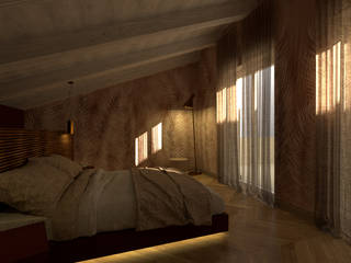 Come un'alcova, melania de masi architetto melania de masi architetto Modern style bedroom