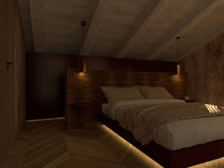 Come un'alcova, melania de masi architetto melania de masi architetto Modern Bedroom