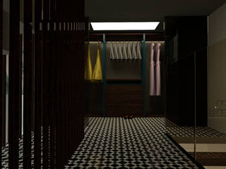 Cabina Seventy, melania de masi architetto melania de masi architetto Modern dressing room Wood Wood effect