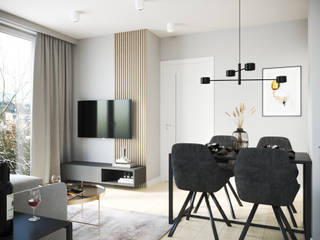 apartament w kobiecym stylu, Double Look Design Double Look Design Modern Living Room