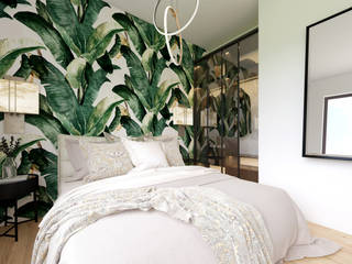 Appartamento moderno dallo stile autentico, L&M design di Marelli Cinzia L&M design di Marelli Cinzia BedroomBeds & headboards