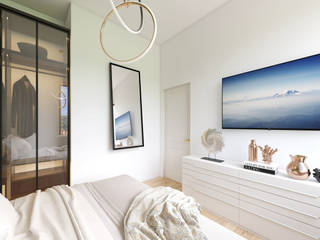 Appartamento moderno dallo stile autentico, L&M design di Cinzia Marelli L&M design di Cinzia Marelli Camera da letto piccola