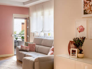 La Vie En Rose, Erika Suberviola Interiorismo & Feng Shui Erika Suberviola Interiorismo & Feng Shui Moderne Wohnzimmer Pink