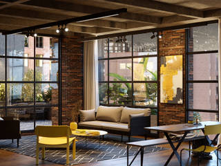 EL FEDERAL, D.VOXEL RENDER STUDIO D.VOXEL RENDER STUDIO Sala da pranzo moderna